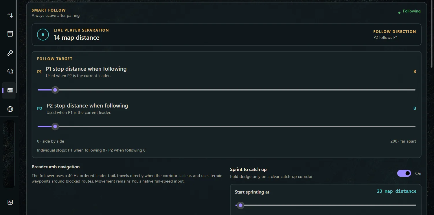 Smart Follow in the current Findigo interface