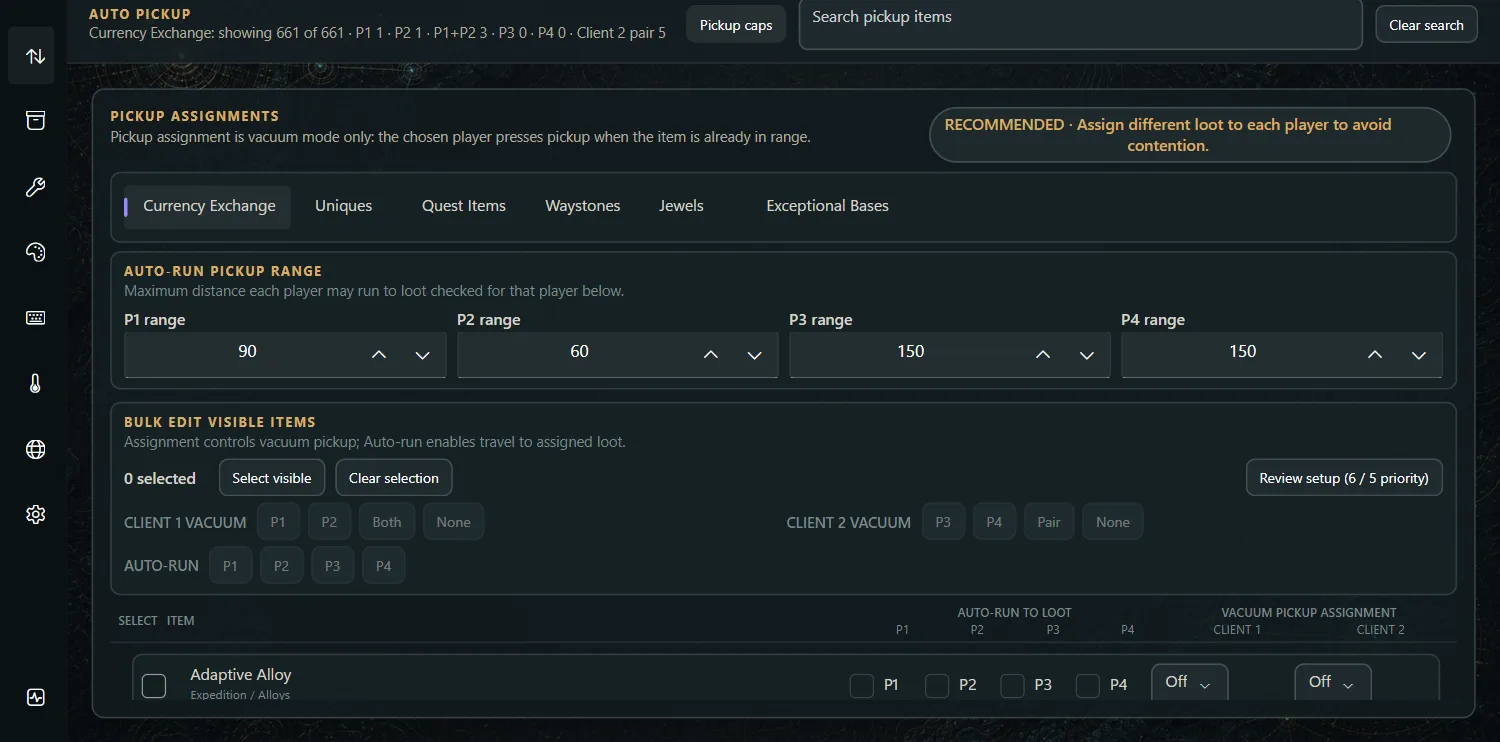 Pickup Pet in the current Findigo interface