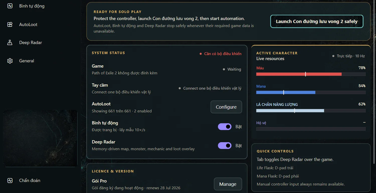Solo dashboard